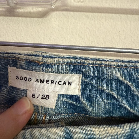 Good American Classic High-Rise Slim Fit Indigo 357 Women's Jeans Size 6/28 - Picture 4 of 6